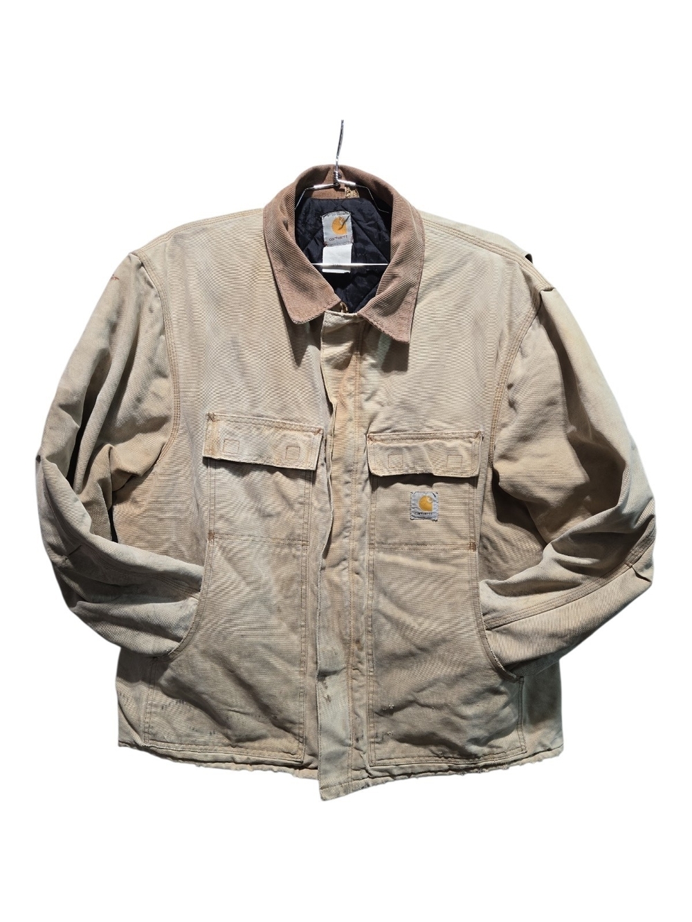 Vintage Carhartt Distressed C03 BRN Detroit Duck Work Jacket Size XL